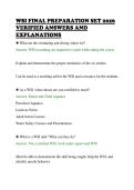 WSI FINAL PREPARATION SET 2026&NewLine;VERIFIED ANSWERS AND&NewLine;EXPLANATIONS&NewLine;