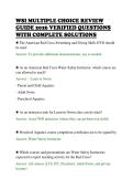 WSI MULTIPLE CHOICE REVIEW&NewLine;GUIDE 2026 VERIFIED QUESTIONS&NewLine;WITH COMPLETE SOLUTIONS