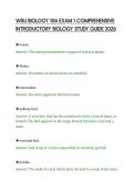 WSU BIOLOGY 106 EXAM 1 COMPREHENSIVE&NewLine;INTRODUCTORY BIOLOGY STUDY GUIDE 2026&NewLine;