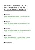 WSU BIOLOGY 106 EXAM 1 CORE CELL&NewLine;STRUCTURE&comma; ORGANELLES&comma; AND BASIC&NewLine;BIOLOGICAL PRINCIPLES REVIEW 2026