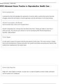 Advanced Nurse Practice in Reproductive Health Care Questions and Answers Flashcards Study Guide