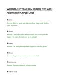 WSU BIOLOGY 106 EXAM 1 MOCK TEST WITH&NewLine;ANSWER RATIONALES 2026&NewLine;