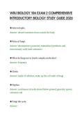WSU BIOLOGY 106 EXAM 2 COMPREHENSIVE&NewLine;INTRODUCTORY BIOLOGY STUDY GUIDE 2026