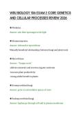WSU BIOLOGY 106 EXAM 2 CORE GENETICS&NewLine;AND CELLULAR PROCESSES REVIEW 2026&NewLine;