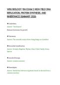 WSU BIOLOGY 106 EXAM 2 HIGH-YIELD DNA&NewLine;REPLICATION&comma; PROTEIN SYNTHESIS&comma; AND&NewLine;INHERITANCE SUMMARY 2026&NewLine;