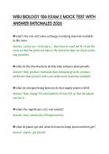 WSU BIOLOGY 106 EXAM 2 MOCK TEST WITH&NewLine;ANSWER RATIONALES 2026