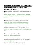 WSU BIOLOGY 106 PRACTICE GUIDE&NewLine;2026 TESTED QUESTIONS AND&NewLine;EXPLANATIONS&NewLine;