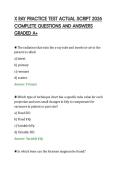X RAY PRACTICE TEST ACTUAL SCRIPT 2026&NewLine;COMPLETE QUESTIONS AND ANSWERS&NewLine;GRADED A&plus;&NewLine;