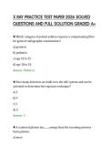X RAY PRACTICE TEST PAPER 2026 SOLVED&NewLine;QUESTIONS AND FULL SOLUTION GRADED A&plus;