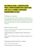 XACTIMATE LEVEL 2 CERTIFICATION&NewLine;FINAL PAPER EXAMINATION QUESTIONS&NewLine;AND FULLY CORRECT RESPONSES&NewLine;GUARANTEED TO PASS&NewLine;