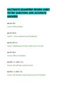 XACTIMATE EXAMPREP REVIEW SHEET&NewLine;TESTED QUESTIONS AND ACCURATE&NewLine;ANSWERS&NewLine;