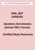Carver NOCTI Electrical Exam 2026 PDF &vert; Electrical Construction Technology Study Guide & Practice Review