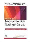 Test Bank for Lewis Medical-Surgical Nursing in Canada 5th Edition With Questions and Answers
