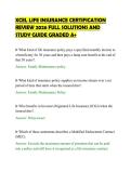 XCEL LIFE INSURANCE CERTIFICATION&NewLine;REVIEW 2026 FULL SOLUTIONS AND&NewLine;STUDY GUIDE GRADED A&plus;