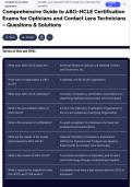 Comprehensive Guide to ABO-NCLE Certification Exams for Opticians and Contact Lens Technicians&ndash; Questions & Solutions