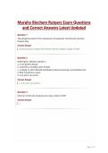 Murphy Biochem Rutgers Exam Questions and Correct Answers Latest Updated&period;