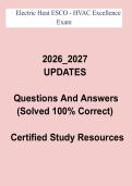 Electric Heat ESCO &ndash; HVAC Excellence Exam PDF &vert; Complete Study Guide & Certification Review &lpar;2026&ndash;2027&rpar;