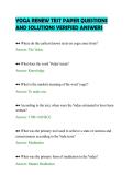 YOGA RENEW TEST PAPER QUESTIONS&NewLine;AND SOLUTIONS VERIFIED ANSWERS&NewLine;