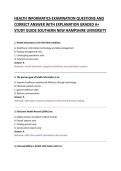 HEALTH INFORMATICS EXAMINATION QUESTIONS AND &NewLine;CORRECT ANSWER WITH EXPLANATION GRADED A&plus; &NewLine;STUDY GUIDE