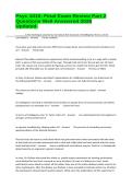 Psyc 1010&colon; Final Exam Review Part 2 Questions Well Answered 2026 Updated&period;&NewLine;&NewLine;