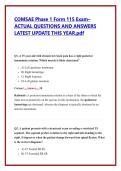 COMSAE Phase 1 Form 115 Exam ACTUAL QUESTIONS AND ANSWERS LATEST UPDATE THIS YEAR&period;