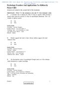 Test Bank&colon; Psychology&colon; Frontiers and Applications &lpar;7th Edition&rpar; &ndash; Passer &vert; Practice Exam Questions & Answers