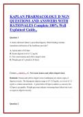 KAPLAN PHARM INTEGRATED EXAM ALL 75 QUESTIONS AND CORRECT DETAILED ANSWER