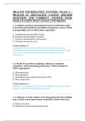 HEALTH INFORMATION SYSTEMS EXAM 2 &vert;&NewLine;HEALTH IT SPECIALIST&vert; LATEST 2025-2026&NewLine;QUESTION AND CORRECT ANSWER WITH&NewLine;EXPLANATION