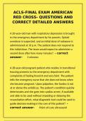 ACLS Final Exam American Red Cross&colon; Verified Q&A 2026 &lpar;Grade A&plus;&rpar;&NewLine;&NewLine;