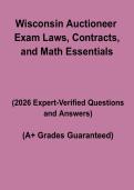 Wisconsin Auctioneer Exam &ndash; Laws&comma; Contracts & Math Essentials Study Guide&comma; Practice Questions & Exam Prep&NewLine;