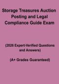 Storage Treasures Auction Posting and Legal Compliance Guide &ndash; Study Guide&comma; Practice Questions & Exam Prep
