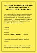 ACLS Final Exam 2026-2027&colon; Verified Q&A &vert; 100&percnt; Correct Update&NewLine;&NewLine;