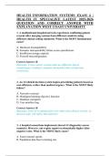 HEALTH INFORMATION SYSTEMS EXAM 4 &vert;&NewLine;HEALTH IT SPECIALIST&vert; LATEST 2025-2026&NewLine;QUESTION AND CORRECT ANSWER WITH&NewLine;EXPLANATION