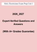 Holt Electricians Exam Prep Unit 1 Questions and Answers PDF &vert; Electrical Licensing Study Guide &lpar;2026&ndash;2027&rpar;