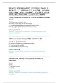 HEALTH INFORMATION SYSTEMS EXAM 5 &vert;&NewLine;HEALTH IT SPECIALIST&vert; LATEST 2025-2026&NewLine;QUESTION AND CORRECT ANSWER WITH&NewLine;EXPLANATION