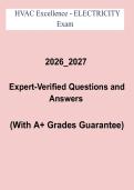 HVAC Excellence Electricity Exam Questions and Answers PDF &vert; HVAC Electrical Systems Certification Study Guide &lpar;2026&ndash;2027&rpar;