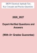 IBEW Electrical Aptitude Test PDF &vert; Key Concepts & Practice Questions Study Guide &lpar;2026&ndash;2027&rpar;