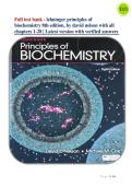 Lehninger Principles of Biochemistry 8th Edition by David Nelson &vert; Complete Test Bank with Verified Answers for Chapters 1&ndash;28 &vert; Latest Study and Exam Preparation Material
