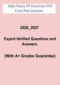 Idaho NASCLA JW Electrician Exam Prep PDF &vert; Journeyman Electrician Practice Questions & Study Guide &lpar;2026&ndash;2027&rpar;