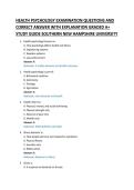 HEALTH PSYCHOLOGY EXAMINATION QUESTIONS AND &NewLine;CORRECT ANSWER WITH EXPLANATION GRADED A&plus; &NewLine;STUDY GUIDE