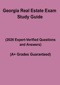 Georgia Real Estate Exam Study Guide &ndash; Complete Licensing Prep&comma; Practice Questions & High-Yield Review Notes