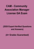 CAM &ndash; Community Association Manager License GA Exam&colon; Complete Study Guide&comma; Practice Questions & Revision Notes