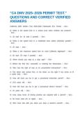 &OpenCurlyDoubleQuote;CA DMV 2025&ndash;2026 PERMIT TEST&period;&rdquo; QUESTIONS AND CORRECT VERIFIED ANSWERS
