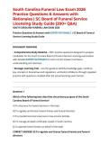 South Carolina Funeral Law Exam 2026 Practice Questions & Answers with Rationales &vert; SC Board of Funeral Service Licensing Study Guide &lpar;200&plus; Q&A&rpar;