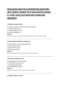 HEALTHCARE ANALYTICS EXAMINATION QUESTIONS &NewLine;AND CORRECT ANSWER WITH EXPLANATION GRADED &NewLine;A&plus; STUDY GUIDE