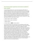CPC Practice Exam questions and answers Graded A&plus;&NewLine;latest update&NewLine;7-year-old riding his bike struck a tree stump throwing him off his bike&period; He&NewLine;received multiple lacerations&period; He had a 3 cm dermis laceration on his scalp with&NewLine;two 0&period;5 cm lacerations on his