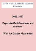 NFPA 70 NEC Residential Electrician Exam Prep PDF &vert; Electrical Code Study Guide & Practice Questions &lpar;2026&ndash;2027&rpar;