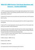 NHA PCT 2nd Practice Test Exam Questions and Answers &ndash; National Healthcareer Association &lpar;NHA&rpar; Patient Care Technician Certification &ndash; 2026&sol;2027 Practice Exam Review Guide
