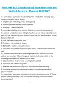 Package deal for PCT NHA Review Exam with Questions and Correct Solutions &ndash; National Healthcareer Association &lpar;NHA&rpar; Patient Care Technician Certification &ndash; 2026&sol;2027 Comprehensive Exam Review Guide