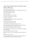 COSO Framework Exam Questions and Answers &vert; latest&NewLine;Update &vert; 100&percnt; Correct&period;&NewLine;What is the purpose of SOC reports&quest;&NewLine;To provide assurance about the controls at a service organization relevant to user&NewLine;entities' financial reporting or security&period;&NewLine;What ar